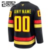 Lasten NHL Vancouver Canucks Pelipaita Custom Fanatics Premium Alternate 2024-25 Musta